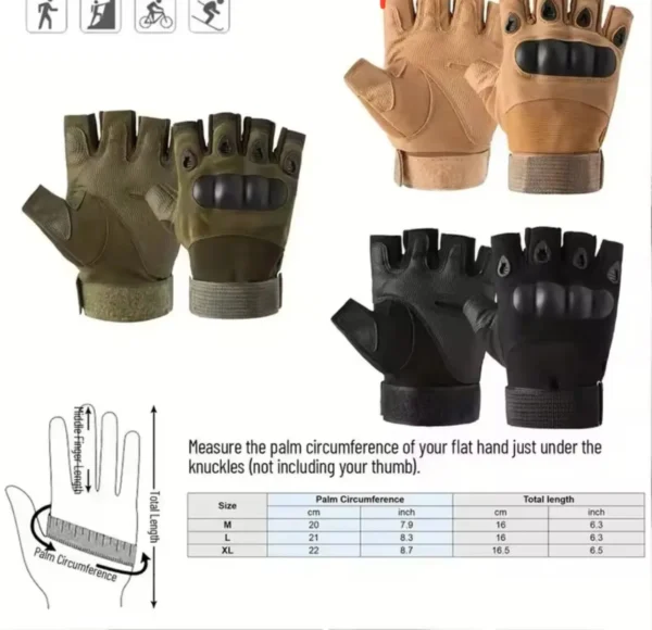 High quality half finger Hand Gloves for biker - Image 4