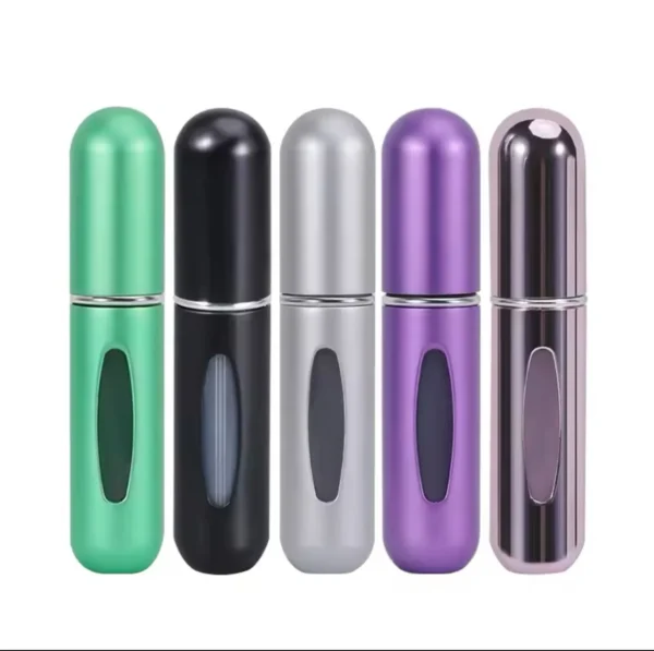 2pcsPortable Mini Refillable empty Perfume Atomizer Bottle–Travel-Friendly Cosmetic Container Multicolor Random-5ml - Image 2