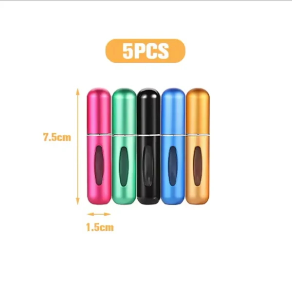 5pcs Combo Portable Mini Refillable empty Perfume Atomizer Bottle–5ML