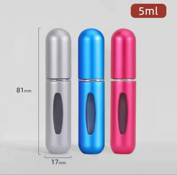 3pcsPortable Mini Refillable empty Perfume Atomizer Bottle–Travel-Friendly Cosmetic Container Multicolor Random-5ML - Image 5