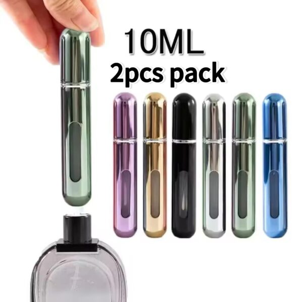 10ML Portable Refillable empty Perfume Atomizer Bottle–2pcs