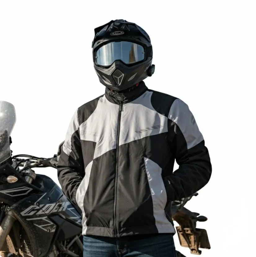 Premium Water Proof Dust Coat-Black&Silver-MPBS - Image 3