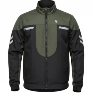 Premium Water-Resistant Windbreaker Dust Coat-Black& Olive- MPBO